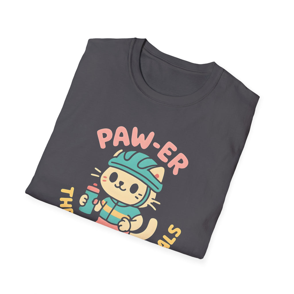 Cycling Cat Illustration T-Shirt